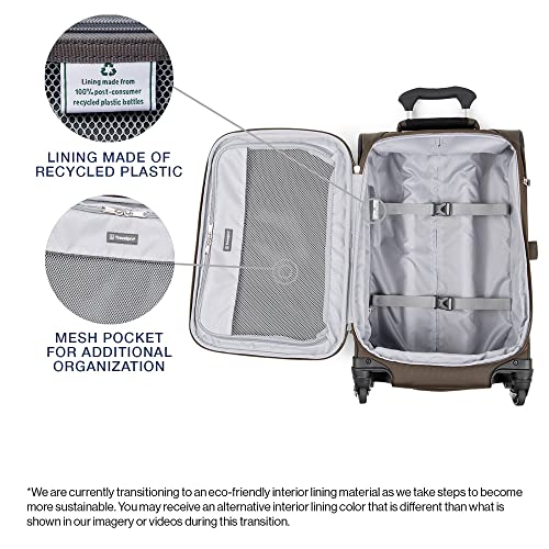 Travelpro Maxlite 5 Softside Expandable Carry on Luggage with 4 Spinner Wheels, Lightweight Suitcase, Men and Women, International, Slate Green, Carry on 19-Inch