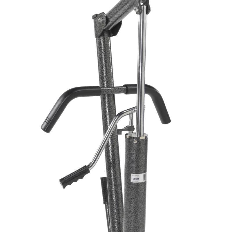 Drive Medical 13023SVLB Hydraulic Patient Lift with Six Point Cradle, 3x22 Casters, Silver Vein