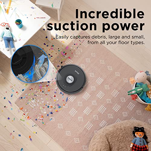Shark AV752 ION Robot Vacuum, Tri-Brush System, Wifi Connected, 120 Min Runtime, Works with Alexa, Multi Surface Cleaning, White