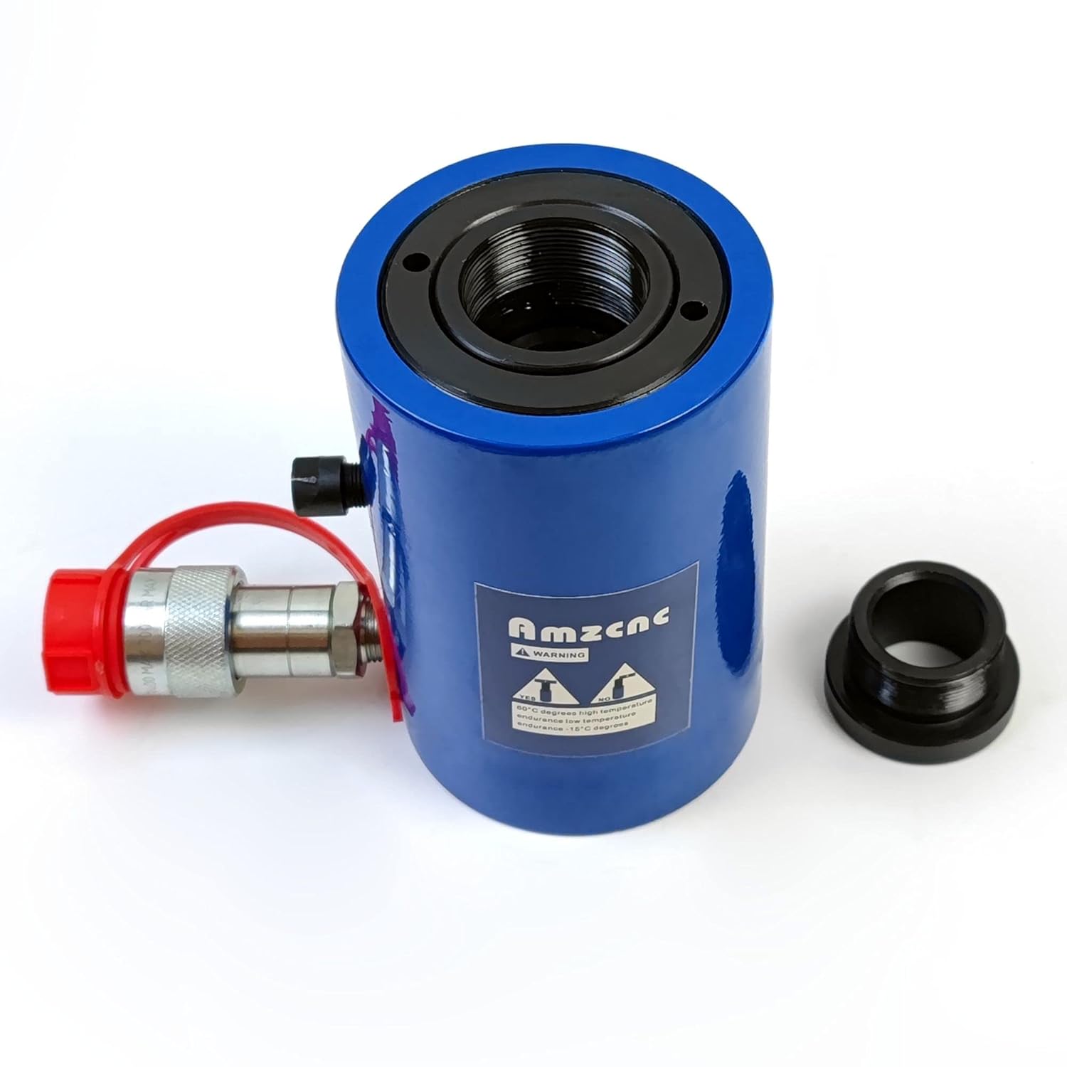 AMZCNC 30T Hydraulic Cylinder Jack Hollow Single Acting Hydraulic Ram Cylinder 2"(50mm) Hollow Hydraulic Lifting Cylinders