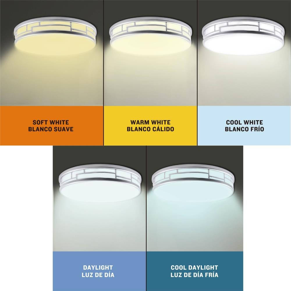 Allen + Roth Daphne 19-in Nickel Flush Mount Light Energy Star | MXL1088-LED35K9027N