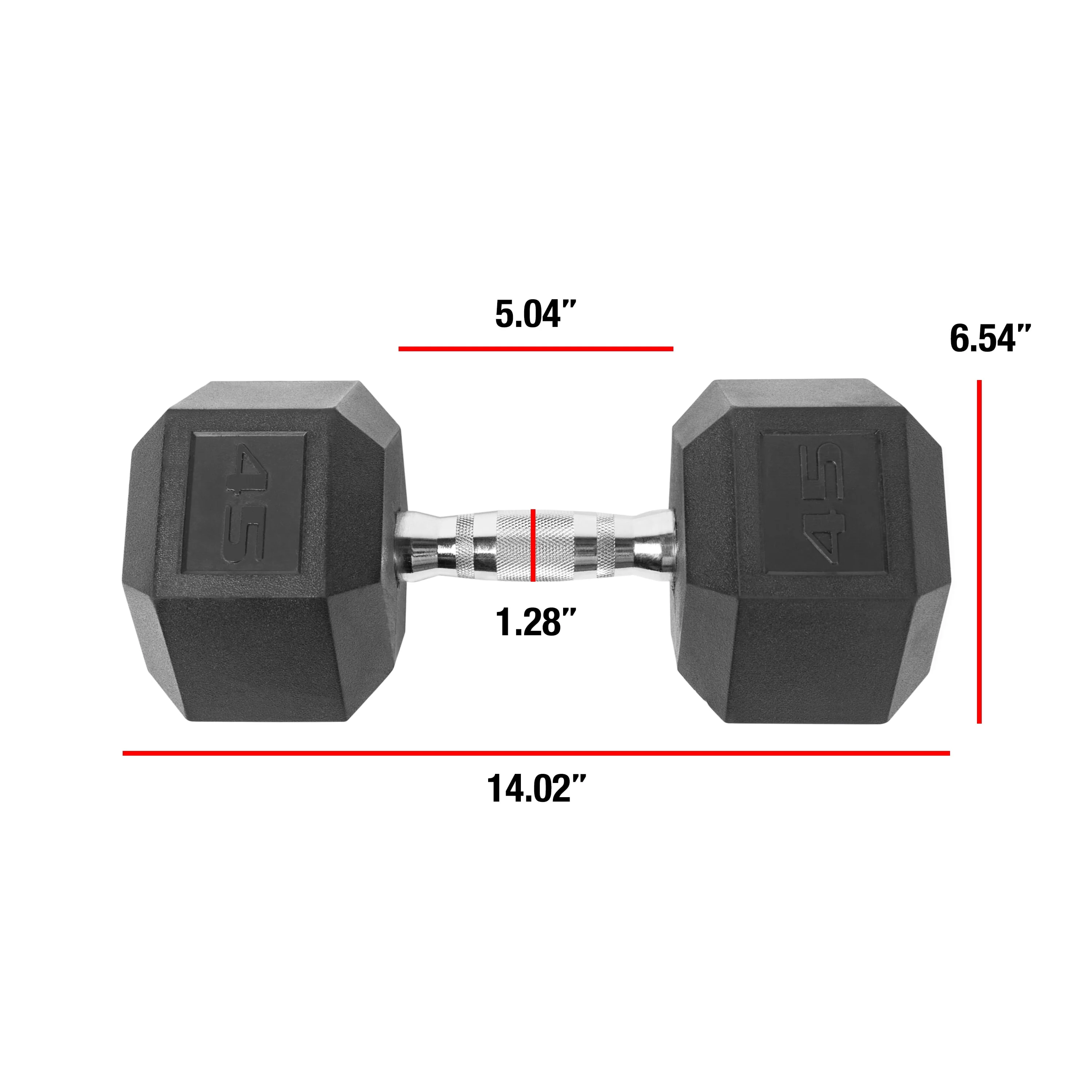 CAP Barbell, 20lb Coated Rubber Hex Dumbbell, Pair