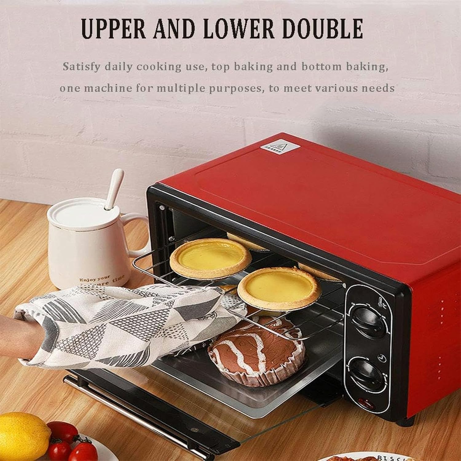 Mini 12 -Liter Oven, Small Multifunction Oven Heats Up Quickly To Save Time, Countertop Oven, Easy To Clean And Do Not Occupy Space, Convection Oven (mint Green)
