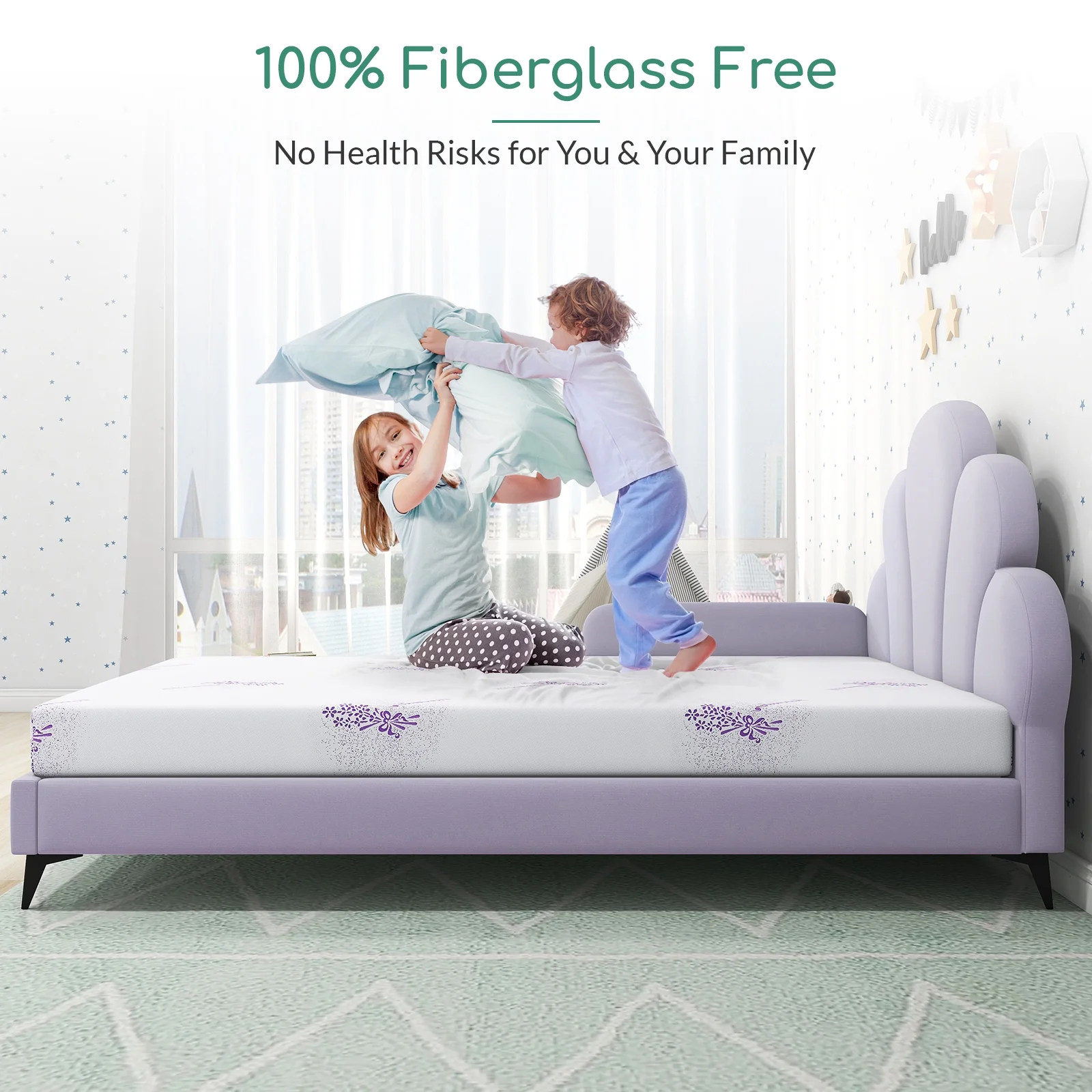 Twin Mattress, 6 inch Gel Memory Foam Mattress in a Box for Bunk Bed, Trundle Bed, Medium Feeling Bed Mattress for Pressure Relieving, Motion Isolation, Made in USA