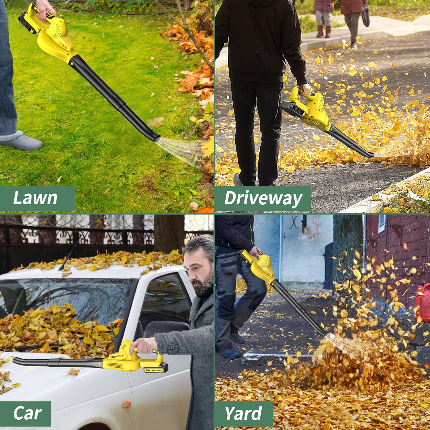 Cordless Leaf Blower Battery Operated: 20V Electric Mini Handheld Leaf Blower - Lightweight Small Powerful Blower Battery Powered for Lawn Care | Patio | Jobsite