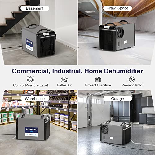 BaseAire Dehumidifiers with Drain Hose for Crawlspace Basement