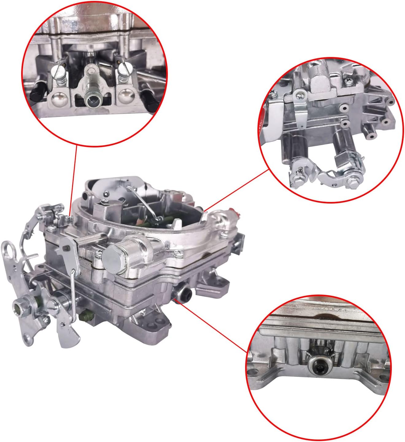 1405 Carburetor Replacement for Performer 600 CFM 4 Barrel Square Bore Performance Carburetor with Air Value Secondary Manual Electric Choke No EGR (1405)