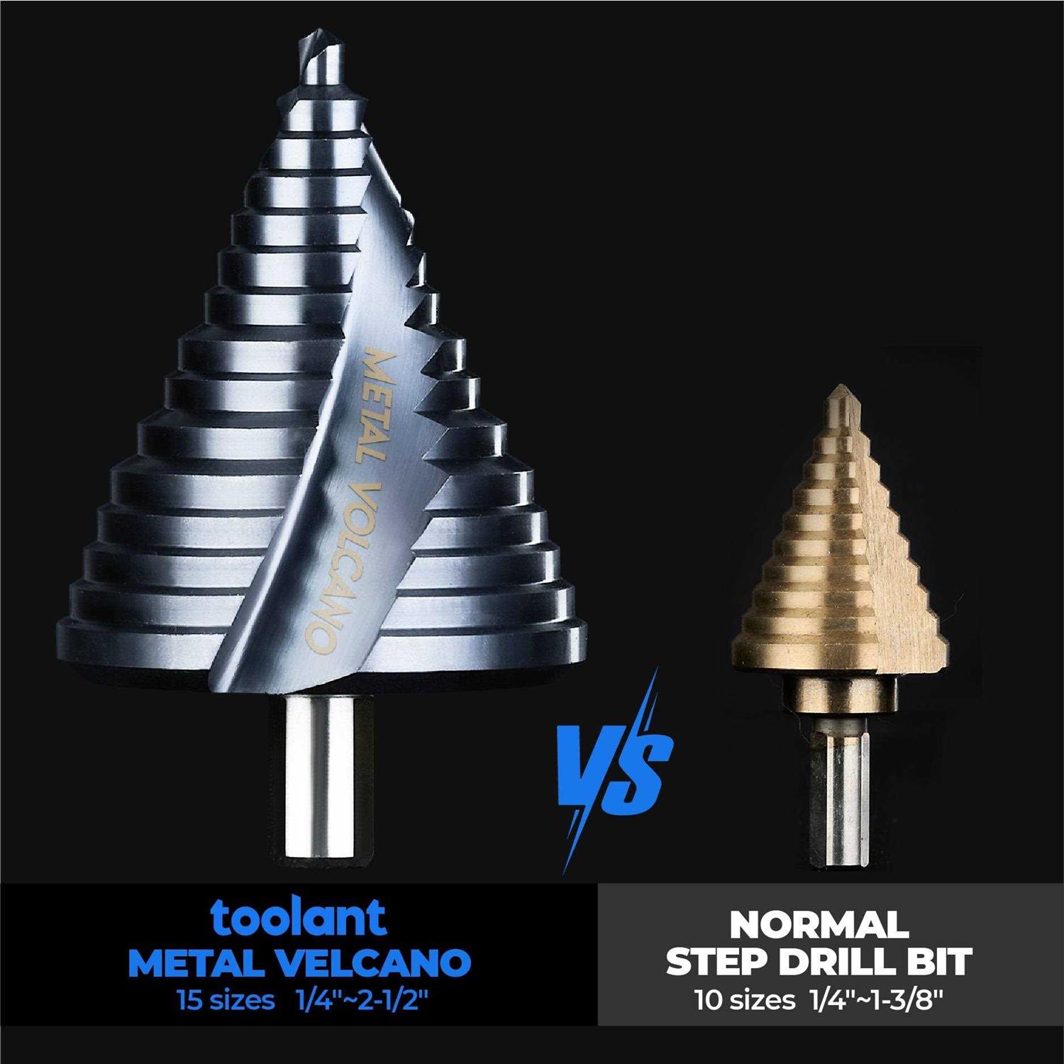 toolant Gigantic Step Drill Bit 1/4 2-1/2 Large Step Drill Bit - Shop Hardware Tools Online Store