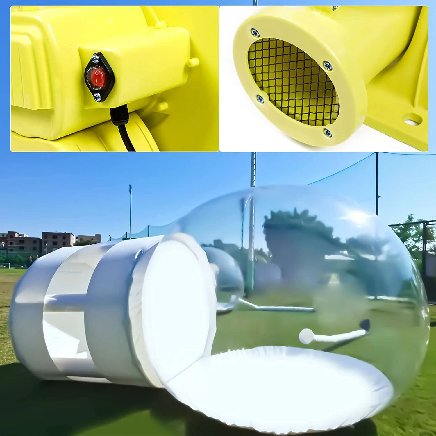 MONIPA Bubble Tent Inflatable Transparent Camping Tent with Blower Air Fort Bubble House Dome Camping House  for Indoor/Outdoor Family Backyard Camping Festivals Stargazing Patios