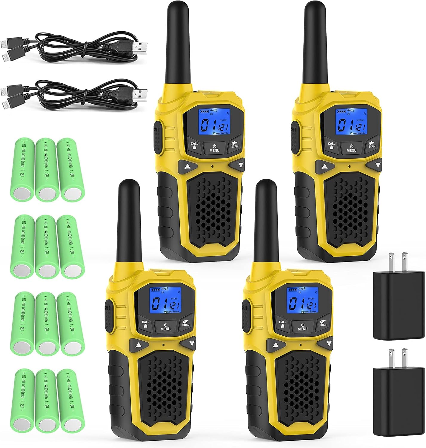 Walkie Talkies for Adults Rechargeable,Long Range Two Way Radios 22 Channels VOX NOAA Weather Alert Family Walkie-Talkie for Outdoor Adventures, Camping, Hiking, Hunting