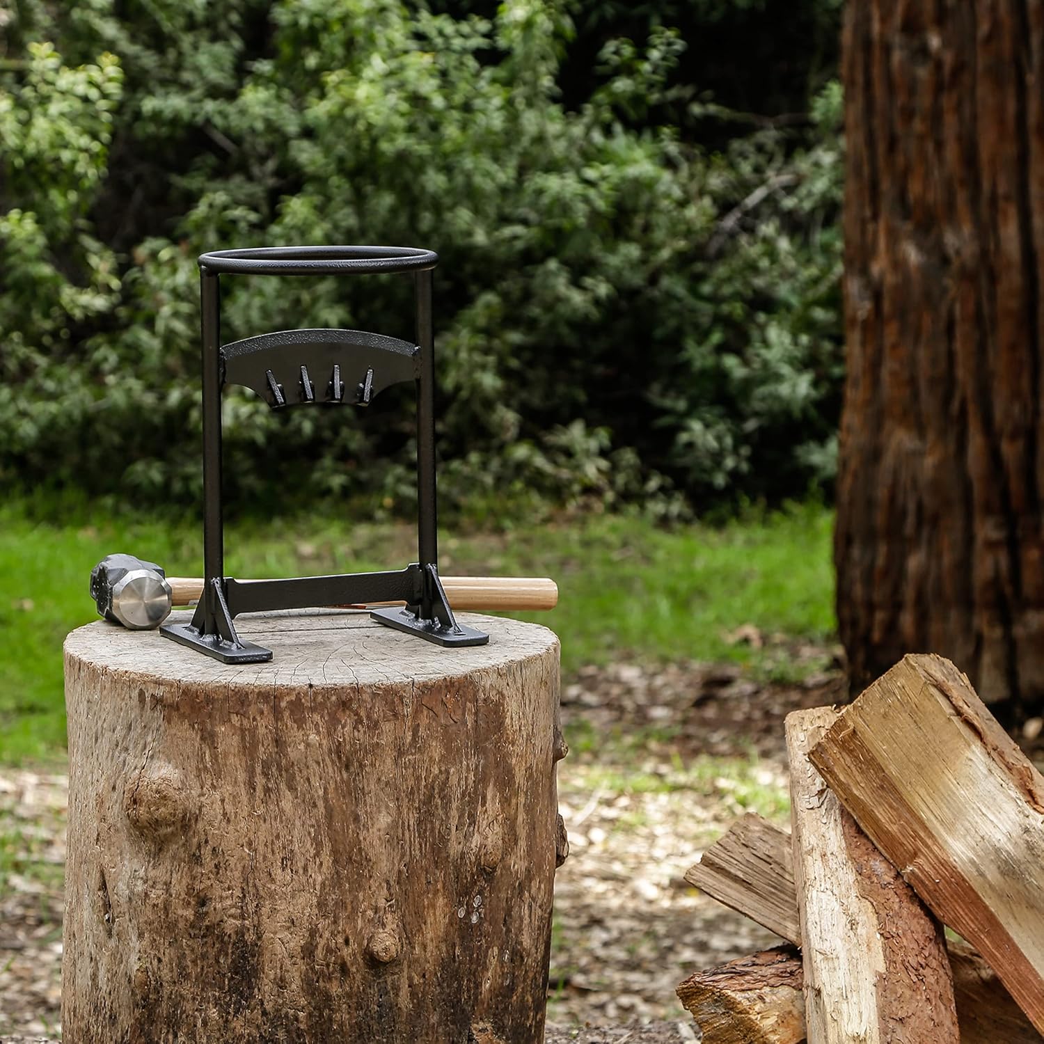 Kindling Cracker Firewood Splitter - Carbon Steel Wood Splitting Wedge - Firewood Cutter - Manual Log Splitter