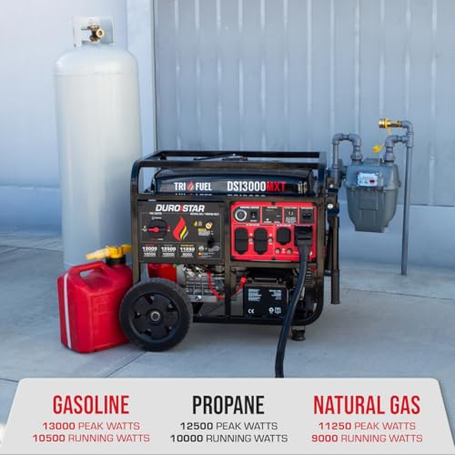 DS13000MX 13,000-Watt 500cc Dual Fuel Portable Generator - Gas and Propane, Remote Electric Start, Whole Home Power Backup, Transfer Switch Ready, RV & Emergency Ready