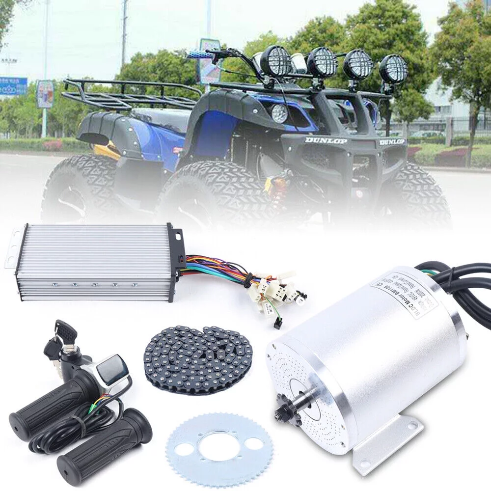 Miumaeov 48V 2000W Electric High Speed DC Brushless Motor Conversion Kit with Controller For DIY E-bike Scooter Bicycle - Curated Treasures Market