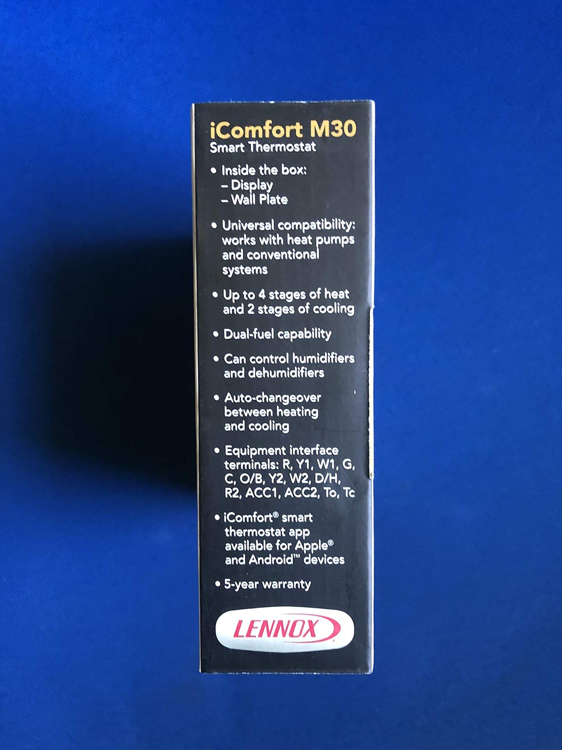 Lennox 15Z69 iComfort M30 Universal Smart Programmable Thermostat, 4.3" LCD Color Display, Geo-Fencing, Remote Access, Wi-Fi and Alexa Enabled