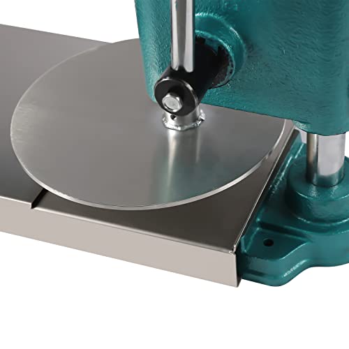 PaNeTnya Manual Pizza Dough Press Machine Stainless Steel Premade Pizza Dough Adjustable Thickness Pizza Dough Press Machine for Home and Commercial Use,Green
