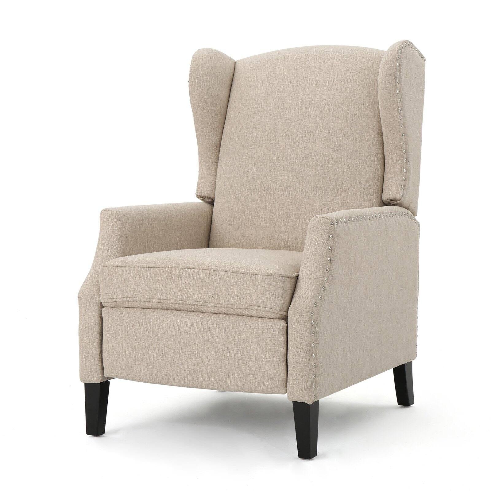 Westeros Traditional Wingback Fabric Recliner Chair