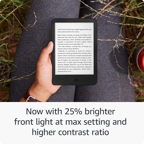 Amazon Kindle (16 GB) - Lightest and most compact Kindle, now with faster page turns, and higher contrast ratio, for an enhanced reading experience - Matcha