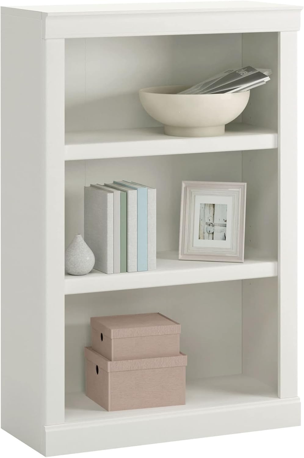 Realspace® 45"H 3-Shelf Bookcase, Arctic White