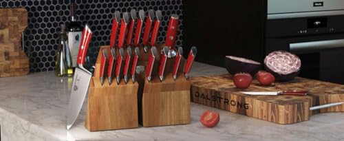 DALSTRONG Knife Set Block - Gladiator Series Elite - German HC Steel - Wood Stand - NSF Certified