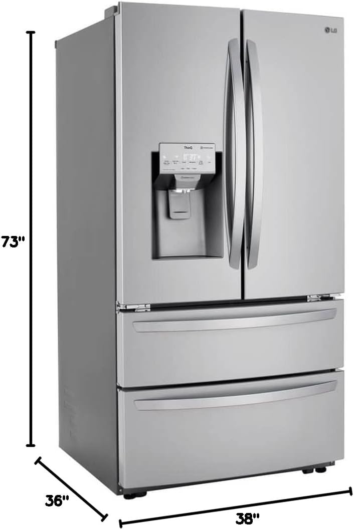22 cu ft. Smart Counter Depth Double Freezer Refrigerator