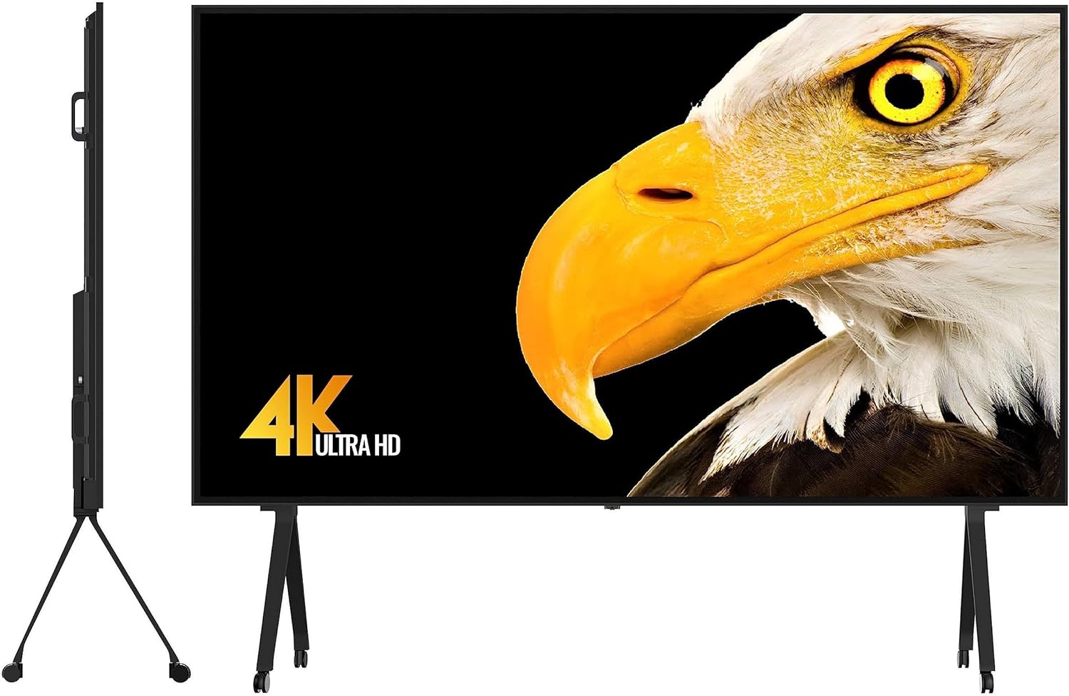 100 Inch Movable UHD 4K TV Displays, 3840x2160 LED Screen; TS100TD, Home Viewing, Fit Gracefully Into Any Room and Blend