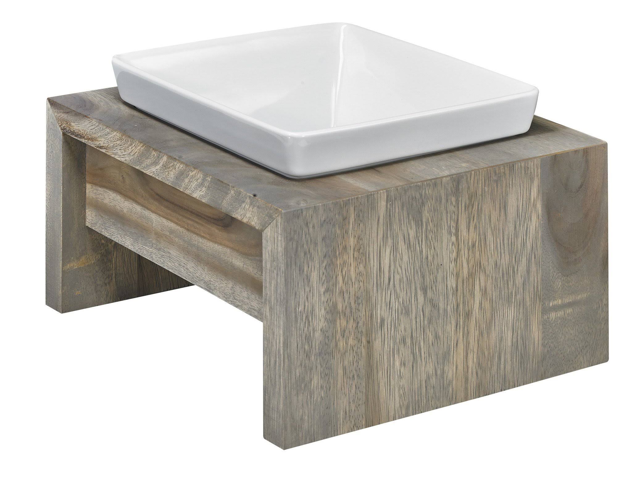 Bowsers Artisan Diner Single Dog Feeder, Large, Fossil