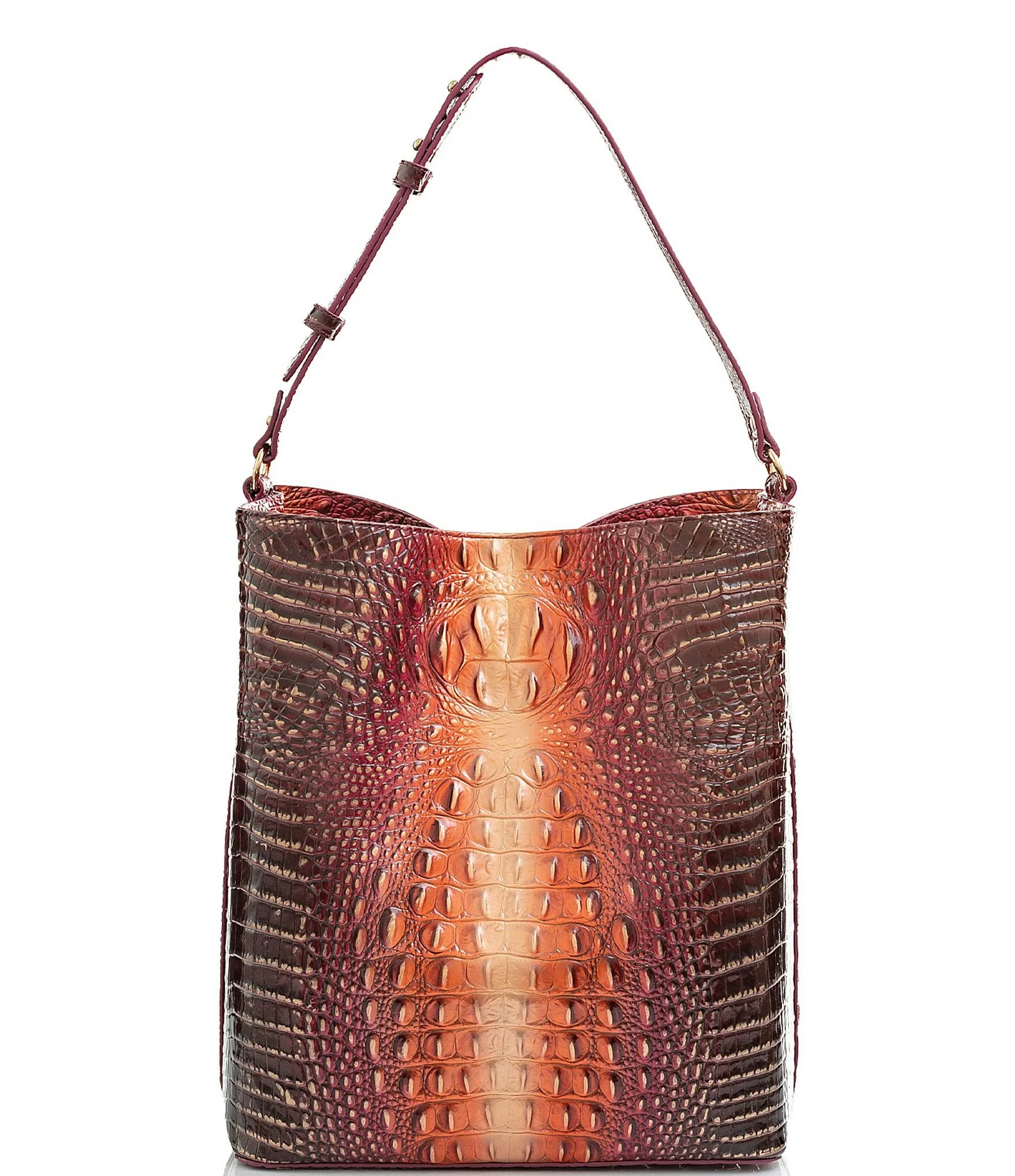 Brahmin Melbourne Collection Large Amelia Bucket Bag - Garnet