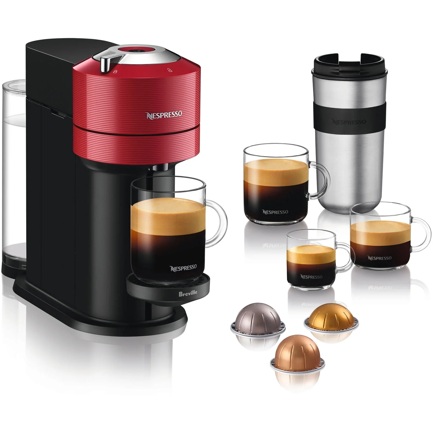 Breville Vertuo Next Coffee and Espresso Maker in Light Gray