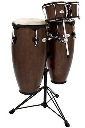 Toca 2300 Synergy Wood Conga Set with Stand Tobacco