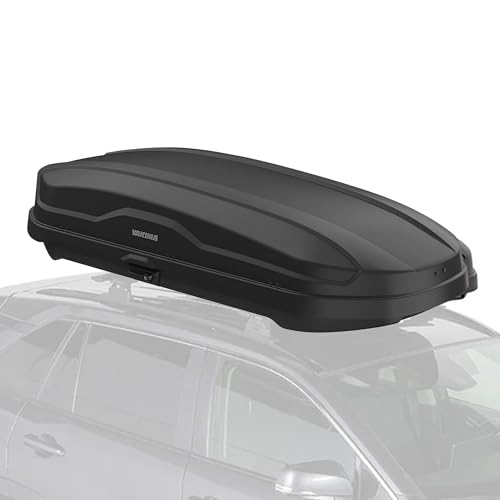 Yakima Roof Cargo Carrier, Vehicle Rooftop Hard Shell Travel Storage Box with SKS Lock, SkyBox NX XL, 18 Cubic Feet, Black