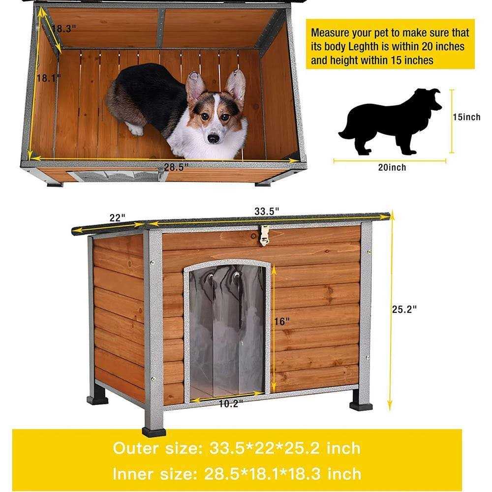 aivituvin Wooden Heavy-Duty Dog Crates House with Strong Iron Frame - Pet Supplies online store