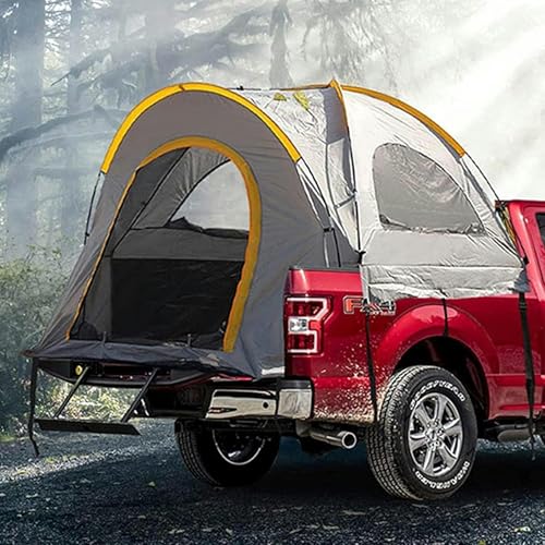Truck Bed Tent Automatic Setup - Pickup Truck Camping Tents for 5.5Ft Bed for Outdoor Camping Hiking Accessories, Weatherproof 210D Oxford Cloth + Glass Fiber Truck Tailgate Awning Tents