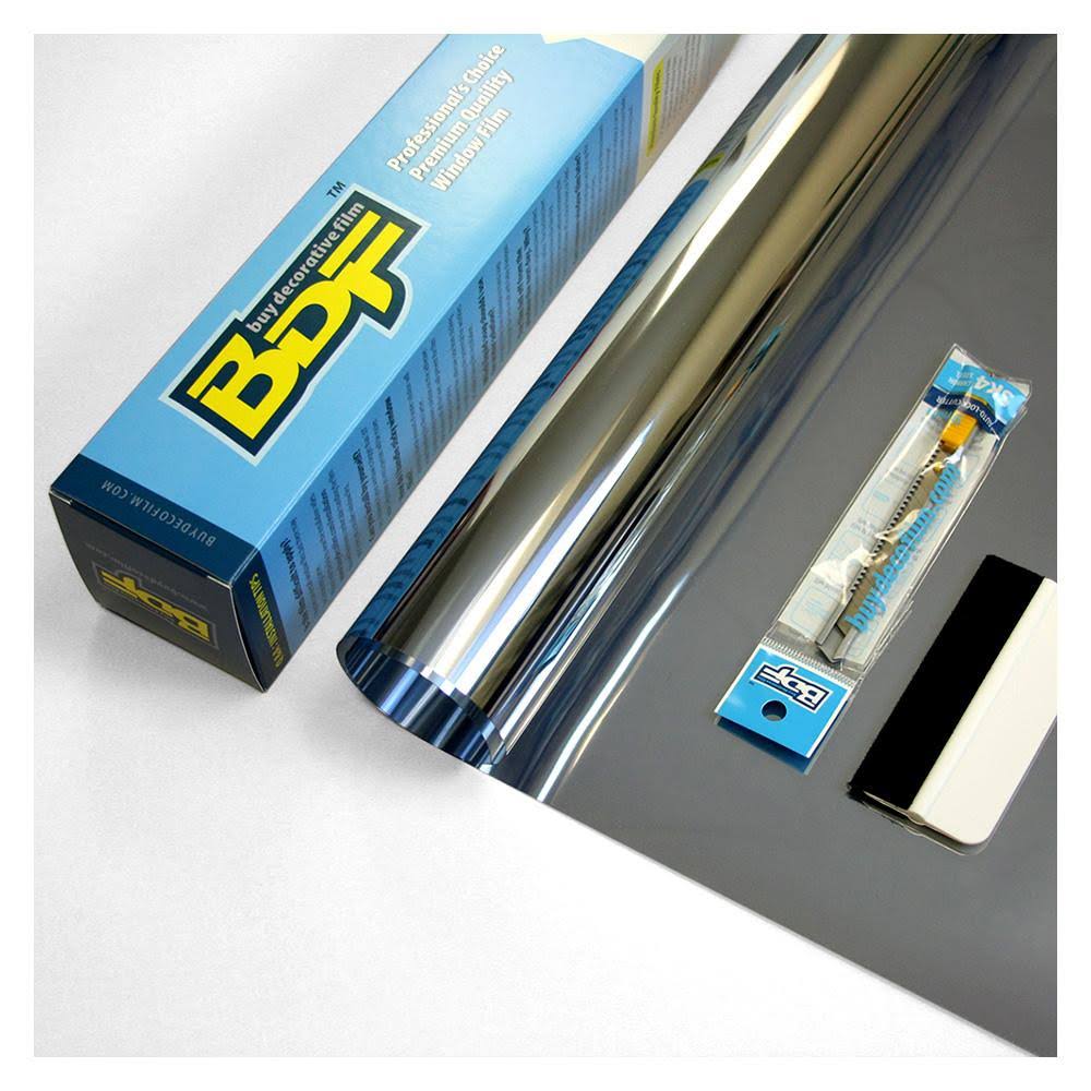 Bdf EXS15 Exterior Privacy and Sun Control Silver 15 Window Film (dark) 24in x 100ft by BuyDecorativeFilm
