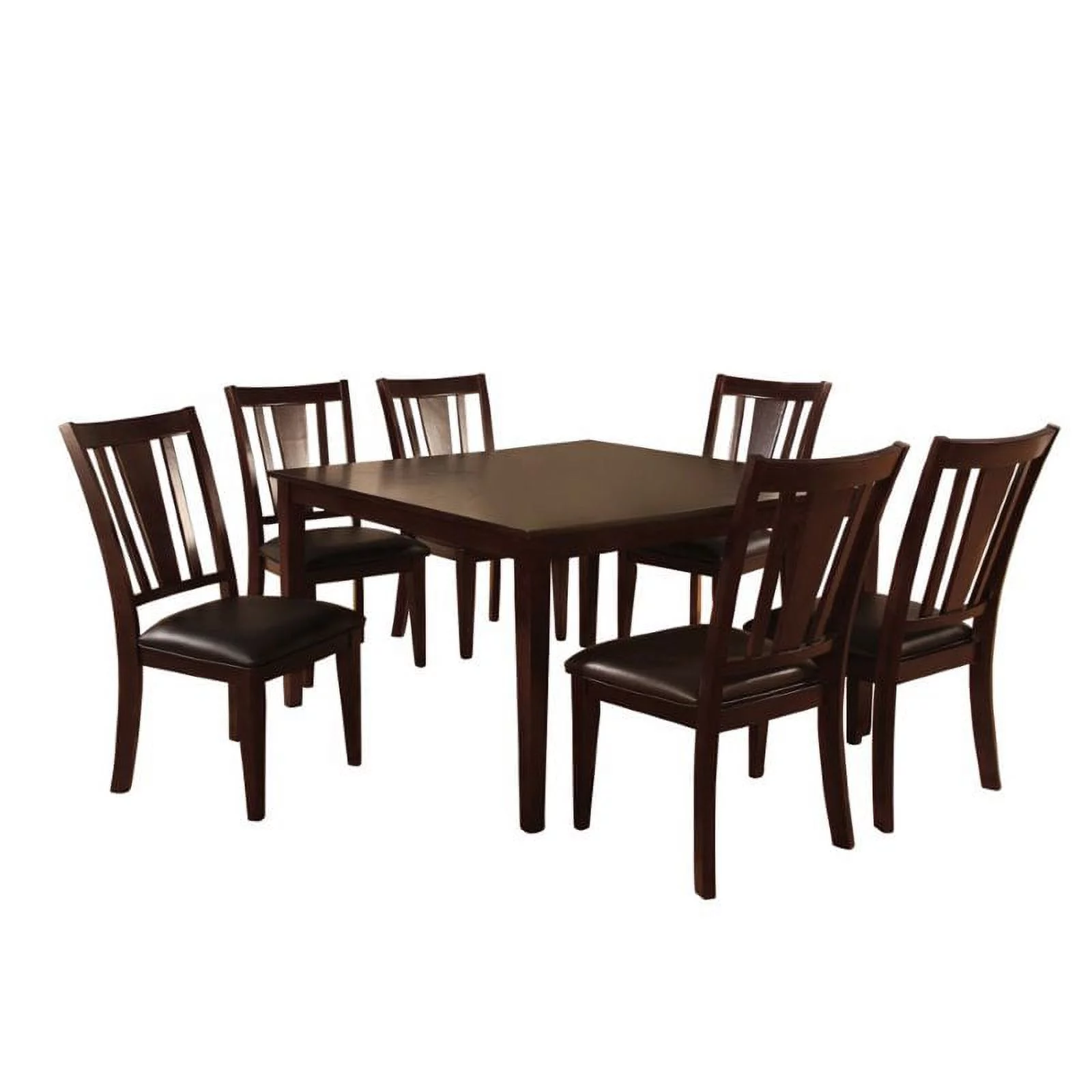 Furniture of America Orellana Transitional Wood 7-Piece Dining Set in Espresso - Curated Treasures Market