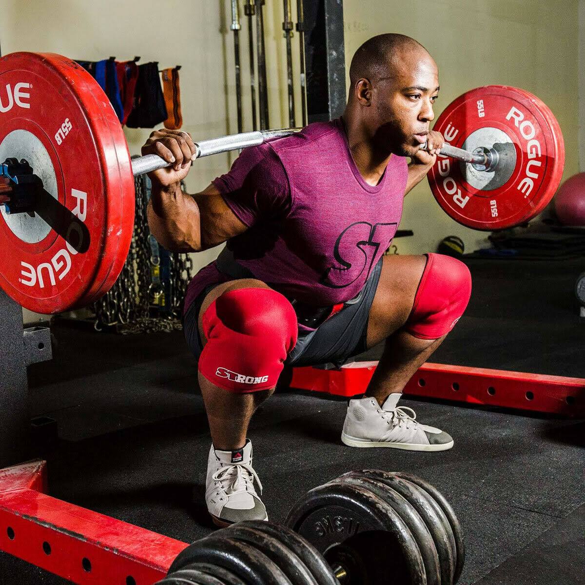 Sling Shot Strong Knee Sleeves by Mark Bell - Red