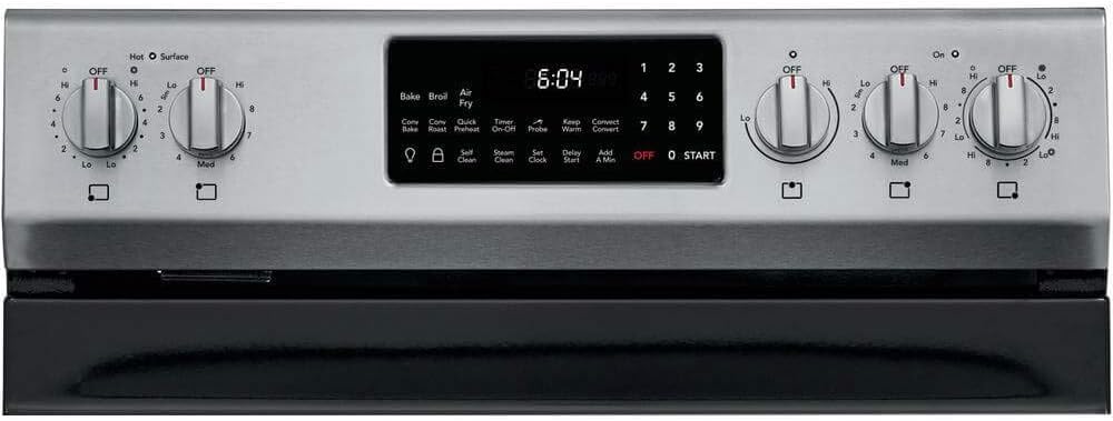 Frigidaire GCRE3060AF 30" Gallery Series Stainless Steel Electric Range with 5.7 cu. ft. Capacity 5 Elements Air Fry and True Convection