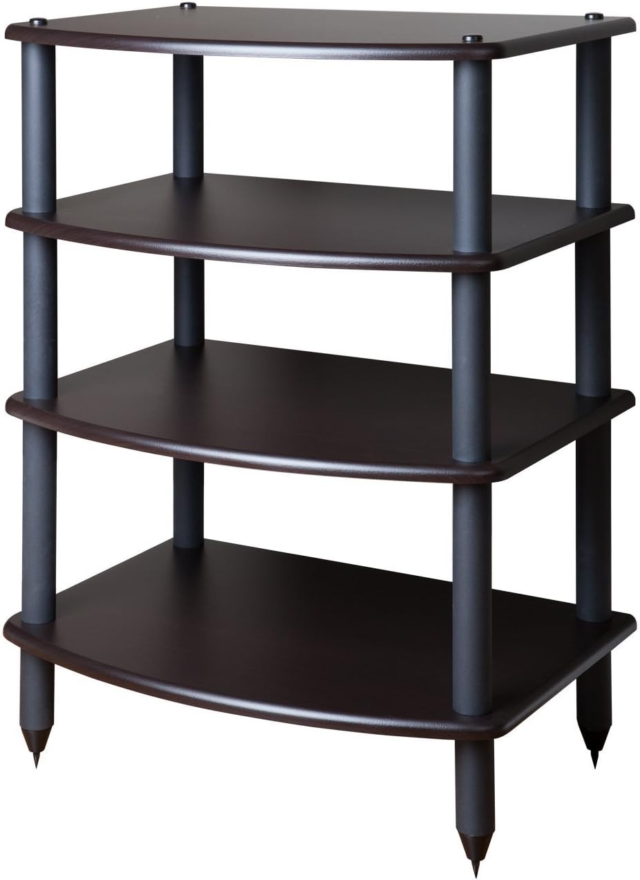 Pangea Audio Vulcan Five Shelf Audio Rack, Media Stand, and Components Cabinet (5 Shelf Carbon)