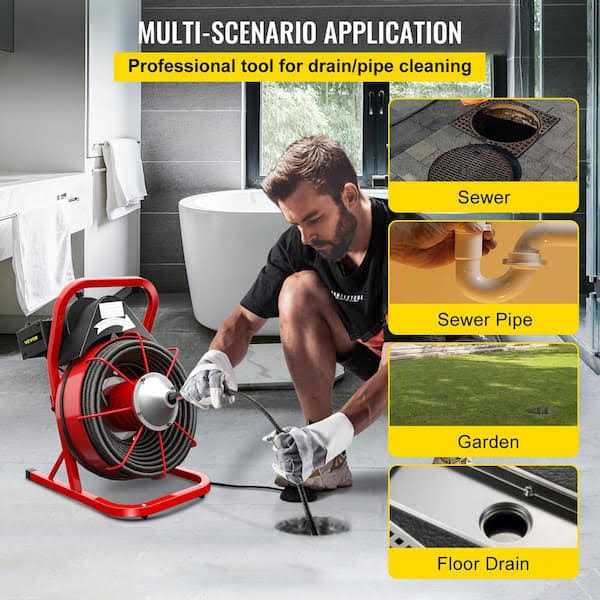 VEVOR Drain Cleaner Machine Drain Cleaning Machine 1 inch to 4 inch Pipes - Shop Hardware Tools Online Store