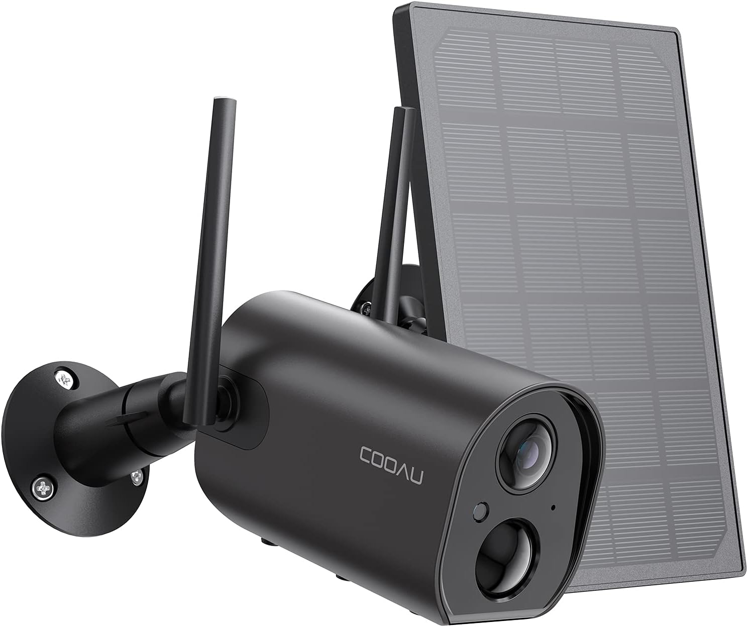 Security Camera Outdoor, COOAU 1080P Wireless Solar Powered Camera with Rechargeable Battery, WiFi Home Surveillance Camera for Multi-User Use, Two Way Audio, PIR Motion Detection and IP65 Waterproof
