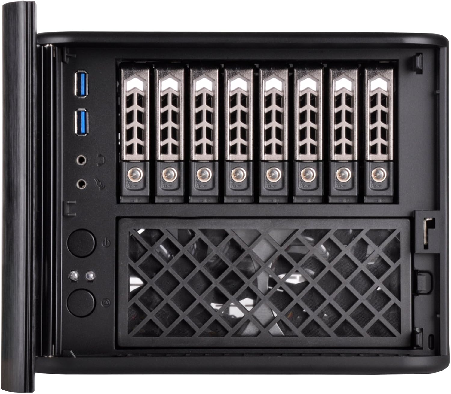 SilverStone Technology Silverstone CS280 Premium Mini-ITX NAS case with Eight 2.5 hot-swappable Bays, SST-CS280B,Black