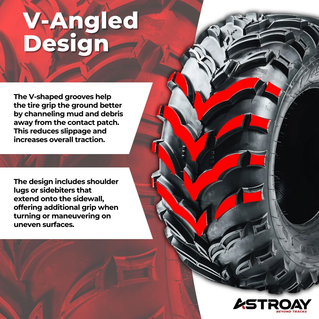 26 x 11 - 12 Astroay Mars-A Utility ATV/UTV Tire