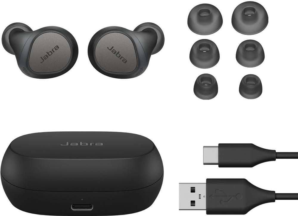 Jabra Elite 7 Pro - True wireless earphones with mic - in-ear - Bluetooth - active noise canceling - noise isolating - titanium