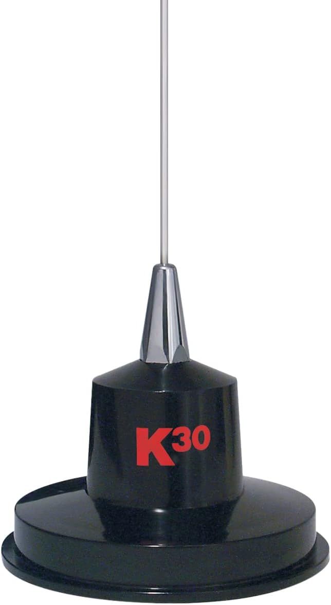 K40 Model K-30 35" Magnet Mount Stainless Steel CB Antenna, 300 Watts , Black Pack of 2