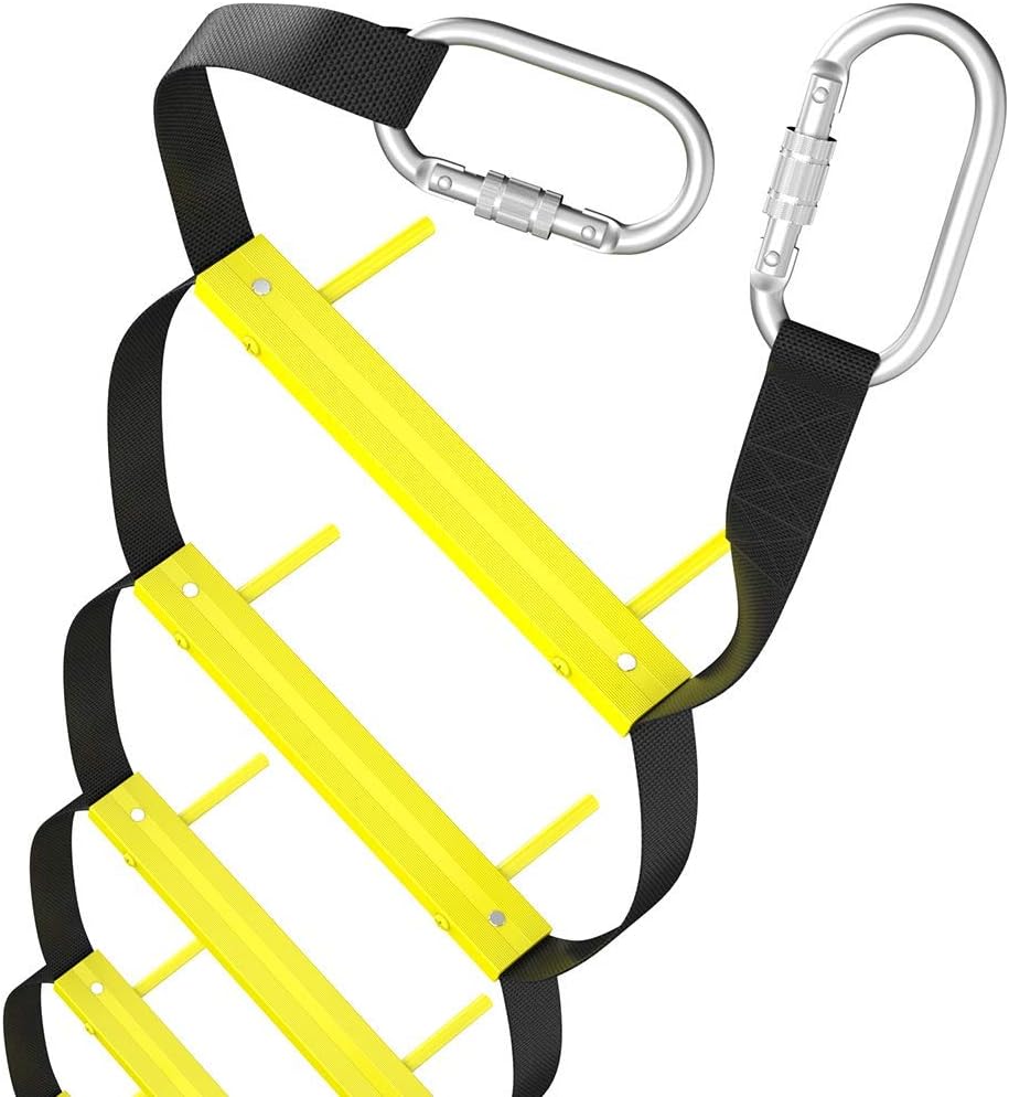 Fire Escape Ladder 3 Story | Rope Ladder Fire Escape for Homes 3rd Floor | Portable, Foldable & Compact | Emergency Ladder Suitable for Balcony & Windows