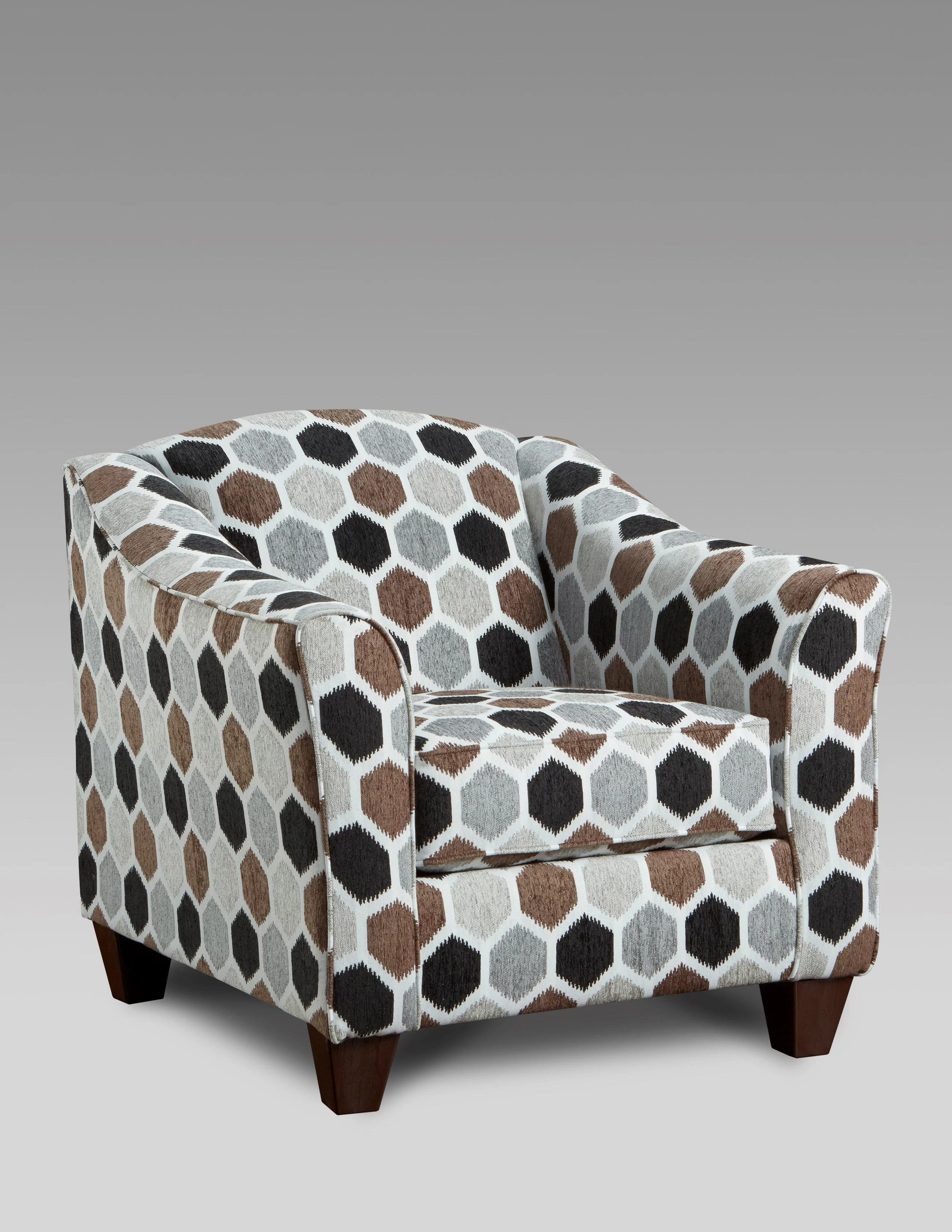 Roundhill Furniture Camero Fabric 4-Piece Living Room Set, Sliver