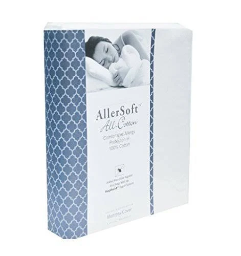 Allersoft 100-percent Cotton Dust Mite u0026 Allergy Control Mattress PROTECTOR, King 9-Inch