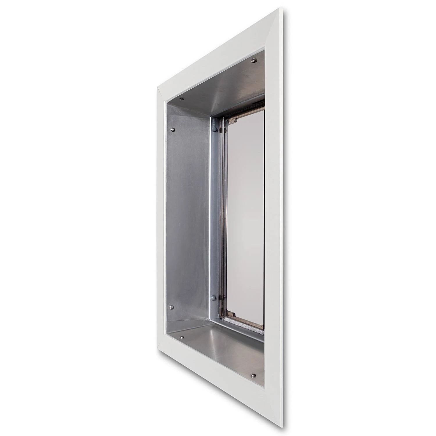 PlexiDor Wall Mount Pet Door in White, Small
