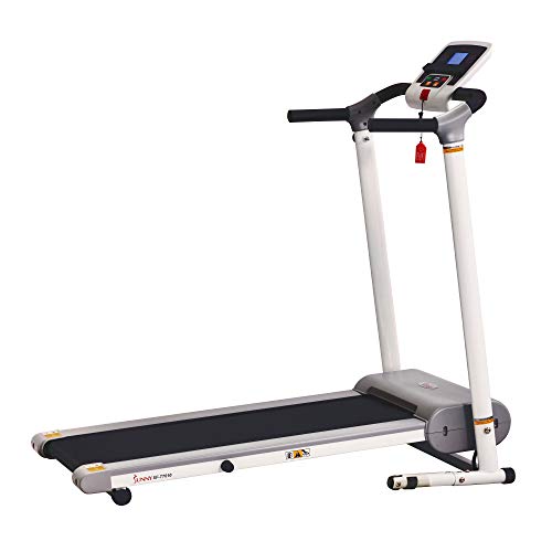 Sunny Health & Fitness Smart Foldable Exercise Running Walking Treadmill, Easy Assembly, LCD Performance Monitor, Device Holder, Optional SunnyFit® App Enhanced Connectivity