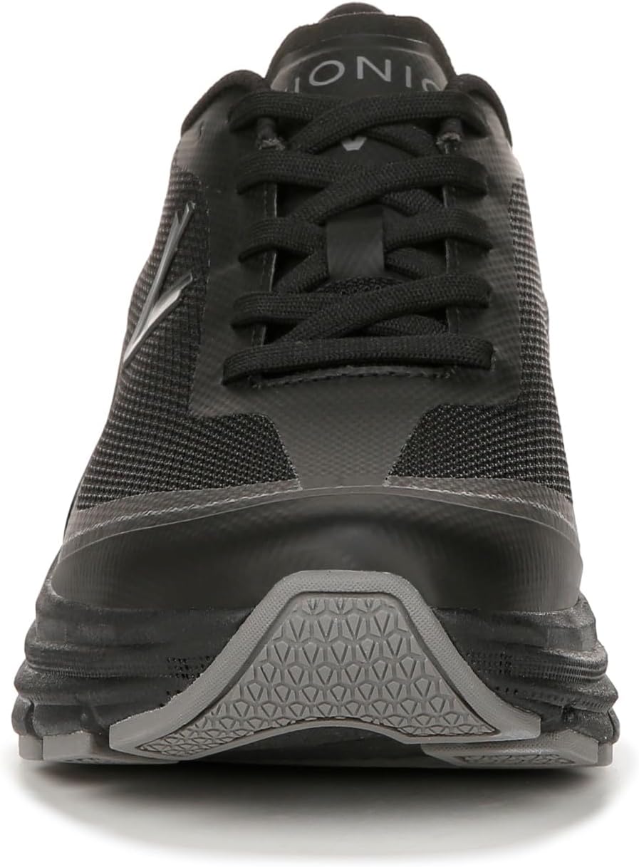 Vionic Women's Walker Walk Max Slip On– Supportive Deep Cushioning Enhanced Performance Walking Sneakers Black Fabric 8 Medium