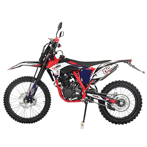 X-PRO Titan 250 DLX 250cc Dirt Bike with 5-Speed Manual Transmission, 21"/18" Wheels | All Lights, Electric/Kick Start, Zongshen Brand Engine